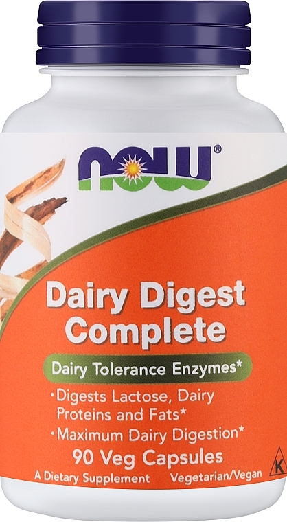 Suplement diety w kapsułkach wspomagający trawienie - Now Foods Dairy Digest Complete — Zdjęcie N1