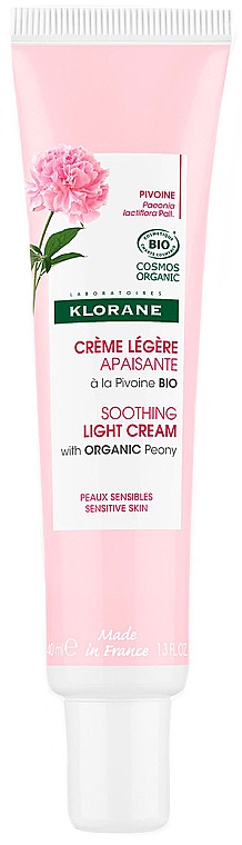 Kojący krem do twarzy z ekstraktem z piwonii - Klorane Peony Light Soothing Cream — Zdjęcie N1
