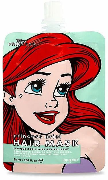 Nawilżająca maska do włosów - Mad Beauty Disney POP Princess Ariel Hair Mask — Zdjęcie N1