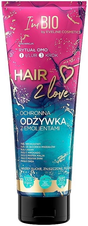 Emolientowa odżywka ochronna do włosów - Eveline Cosmetics Hair 2 Love