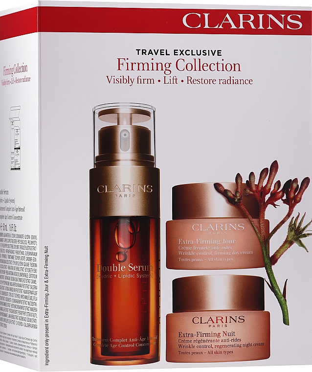 Zestaw do pielęgnacji twarzy - Clarins Travel Exclusive Firming Collection (serum/50ml + cr/2x50ml) — Zdjęcie N1