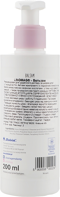 Balsam do pielęgnacji skóry dzieci - Linomag  — Zdjęcie N2