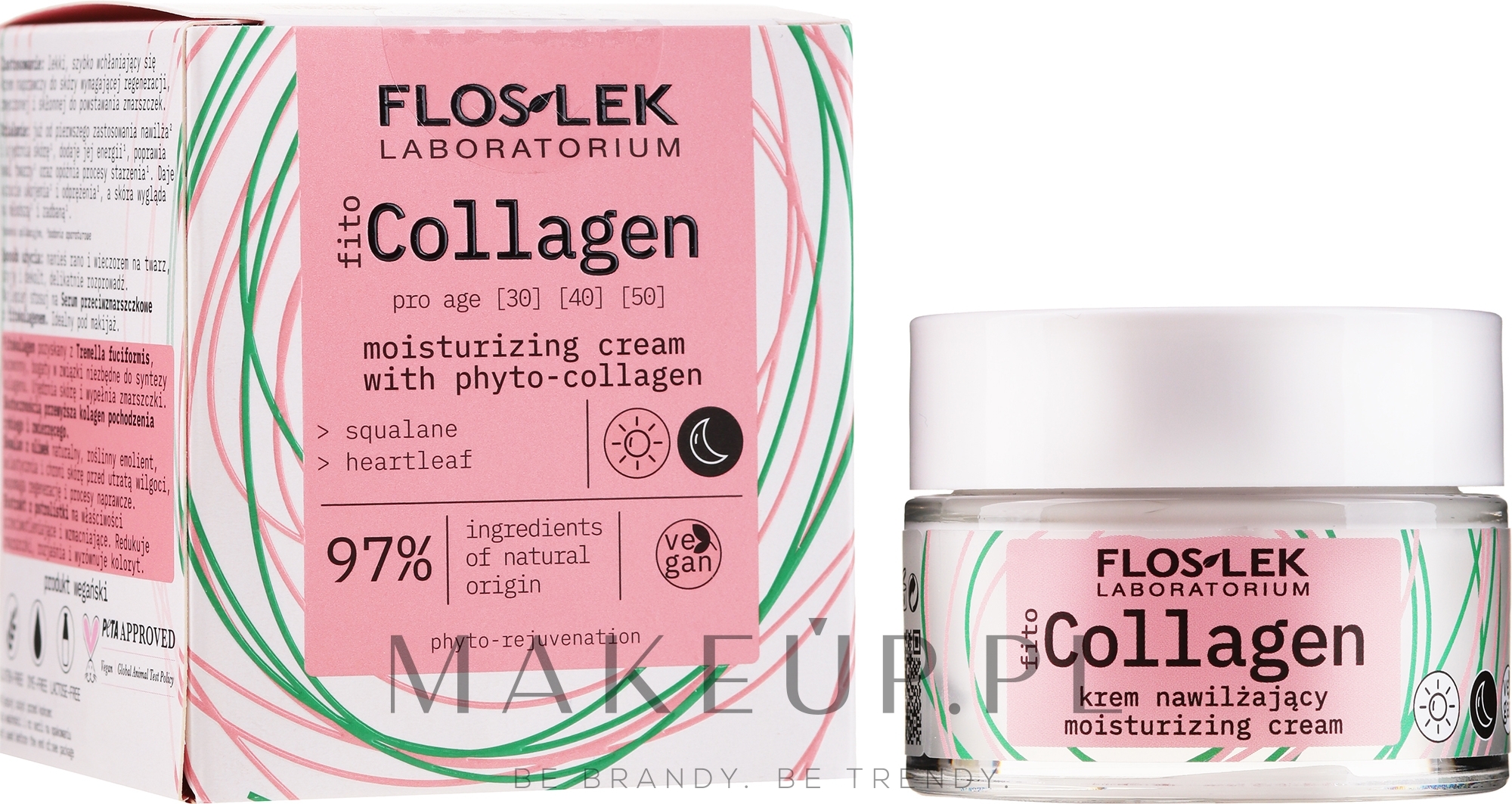 Krem do twarzy z fitokolagenem - Floslek Pro Age Moisturizing Cream With Phytocollagen — Zdjęcie 50 ml