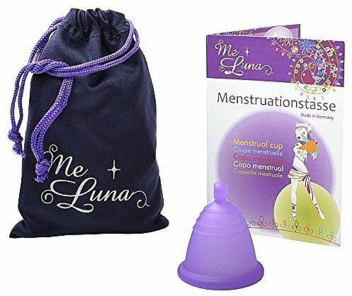 Kubeczek menstruacyjny, rozmiar M, fioletowy - MeLuna Classic Shorty Menstrual Cup Ball — Zdjęcie N1