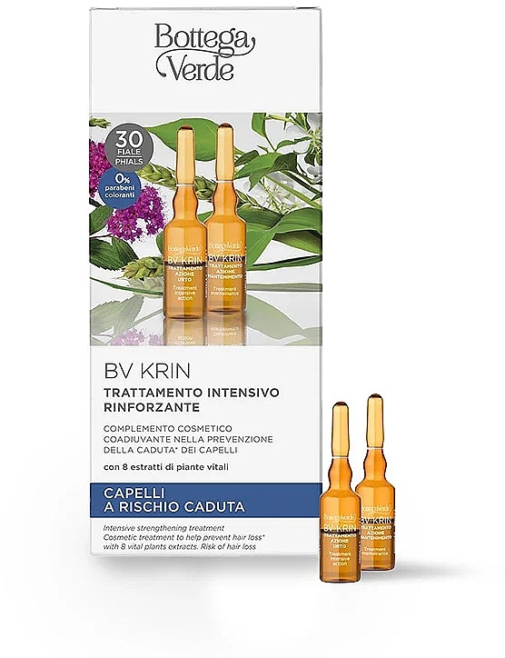 Wzmacniające ampułki do włosów - Bottega Verde BV Krin  Intensive Strengthening Treatment  — Zdjęcie N1