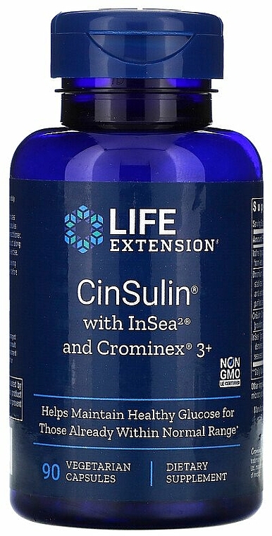Suplementy diety kontrolujące poziom cukru we krwi - Life Extension CinSulin With InSea2 & Crominex 3+ — Zdjęcie N1