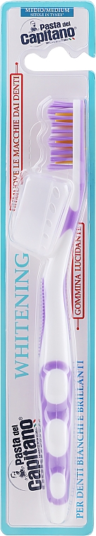 Wybielająca szczoteczka do zębów, średnia twardość, fioletowa - Pasta del Capitano Toothbrush Tech Whitening Medium — Zdjęcie N1