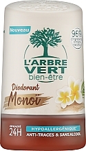 Dezodorant z olejem kokosowym - L'Arbre Vert Monoi Deodorant — Zdjęcie N1