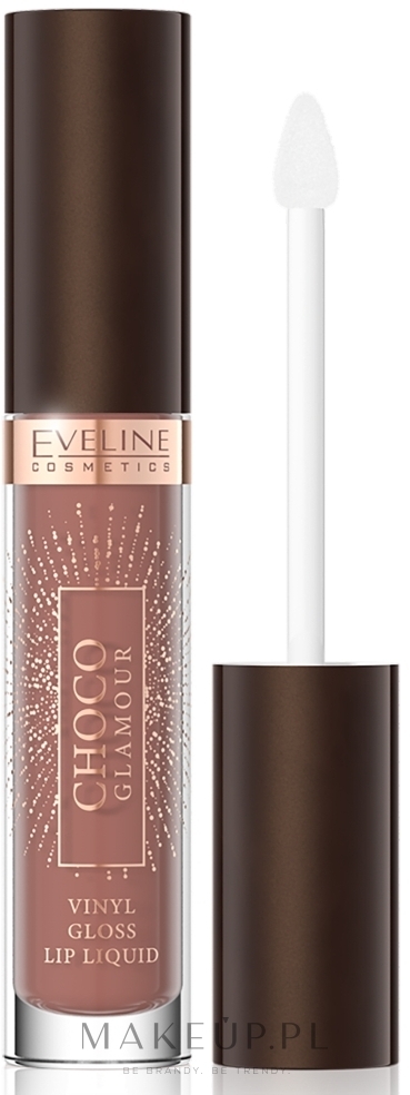 Pomadka w płynie z efektem glossy lips - Eveline Cosmetics Choco Glamour Vinyl Gloss Lip Liquid — Zdjęcie 01 - Ruby Chocolate