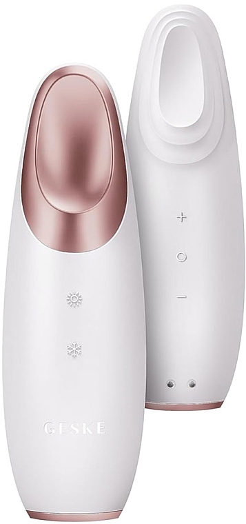 Masażer-stymulator do okolic oczu - Geske Warm & Cool Eye Energizer 6 In 1 White Rose Gold — Zdjęcie N1