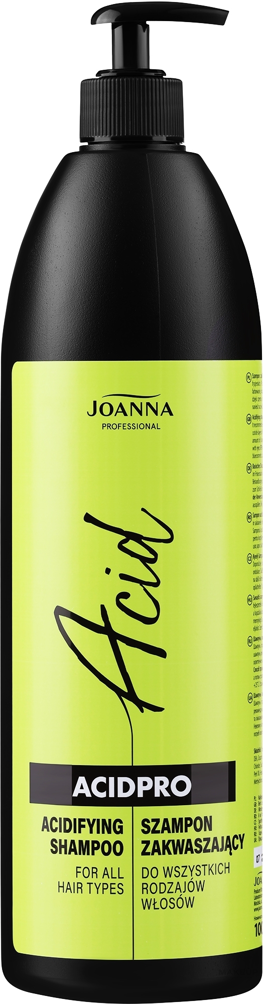 Zakwaszający szampon do włosów - Joanna Professional Acidifying Hair Shampoo — Zdjęcie 1000 ml