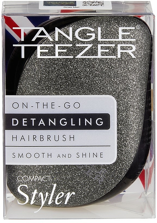 Szczotka do włosów - Tangle Teezer Compact Styler Black Sparkle — Zdjęcie N2