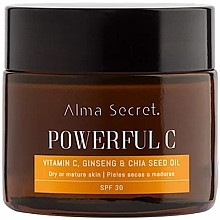 Kup Rozświetlający krem przeciwstarzeniowy do twarzy z witaminą C i chia - Alma Secret Powerful C