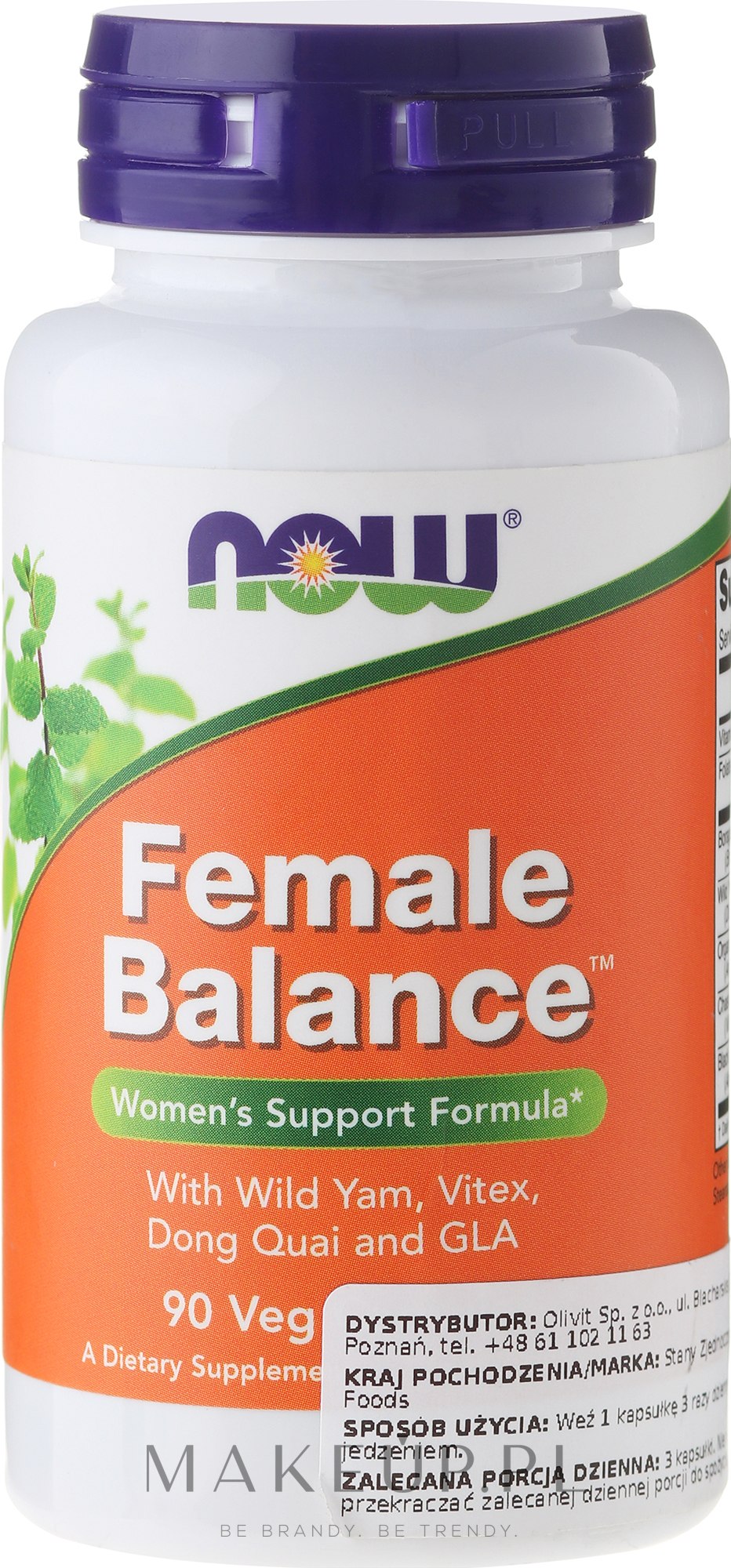 Kompleks ziół w kapsułkach dla kobiet - Now Foods Female Balance — Zdjęcie 90 szt.