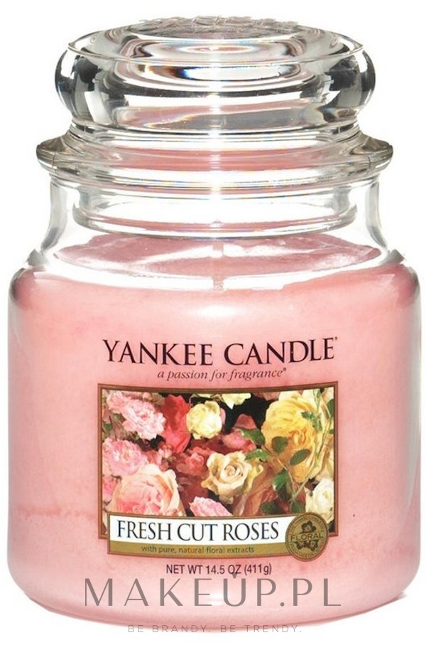 Świeca zapachowa w słoiku - Yankee Candle Fresh Cut Roses — Zdjęcie 411 g