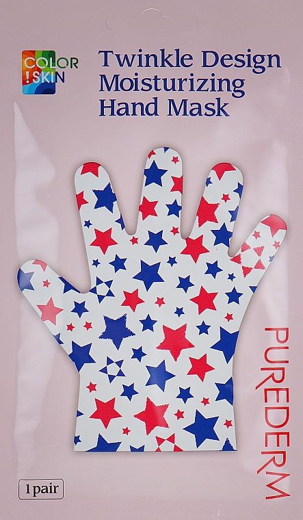 Nawilżająca maska w rękawiczce do rąk z propolisem - Purederm Twinkle Design Moisturizing Hand Mask