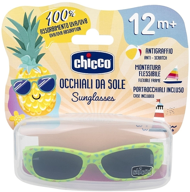 Okulary przeciwsłoneczne dla dzieci od 1 roku życia, zielone - Chicco Sunglasses Green 12M+ — Zdjęcie N1