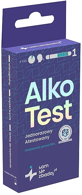 Jednorazowy alkotest - Samsiezbadaj Alko Test — Zdjęcie N1