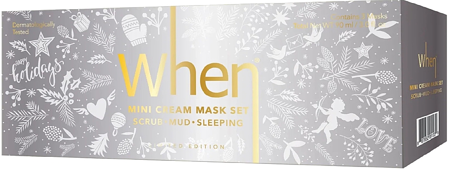 Zestaw do pielęgnacji twarzy - When Mini Cream Masks Trio Set Holiday Limited Edition (mask/3x30ml) — Zdjęcie N1