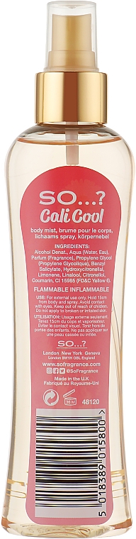 Spray do ciała - So...? Cali Cool Body Mist — Zdjęcie N4