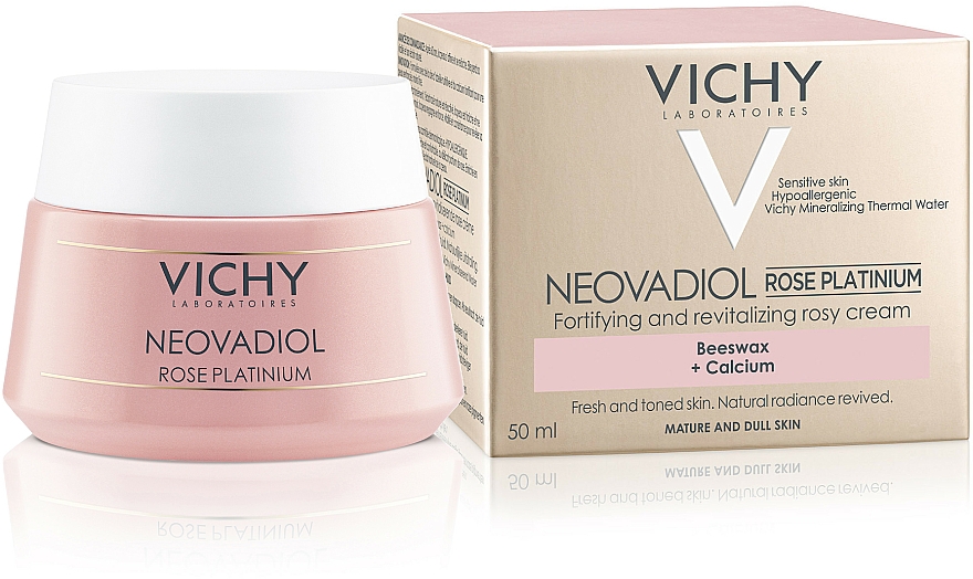 Różany krem przeciwzmarszczkowy do twarzy wzmacniająco-rewitalizujący - Vichy Neovadiol Rose Platinum Cream — Zdjęcie N5
