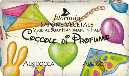 Naturalne mydło w kostce dla dzieci Morela - Florinda Sapone Vegetale Apricot Vegetal Soap Handmade — Zdjęcie N1