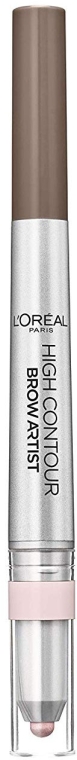 Kredka i rozświetlacz 2 w 1 do brwi - L'Oreal Paris High Contour Brow Pencil & Highlighter Duo — Zdjęcie N1