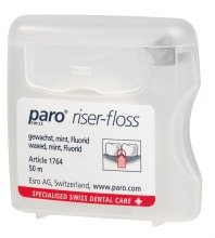 Kup Woskowana i fluoryzowana nić dentystyczna Mięta - Paro Swiss Riser Floss