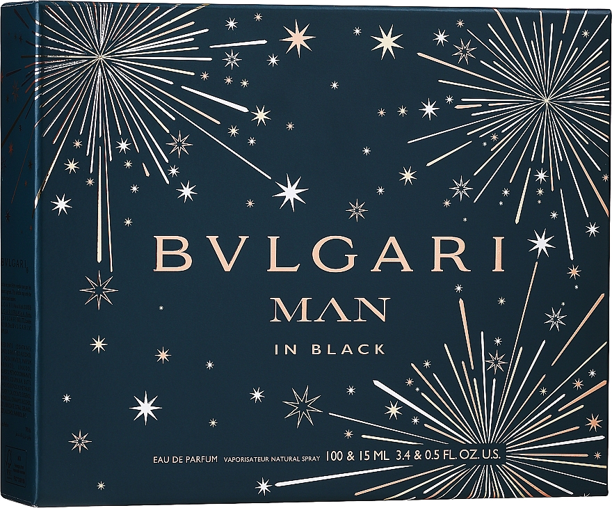 Bvlgari Man In Black - Zestaw (edp 100 ml + edp 15 ml) — Zdjęcie N1
