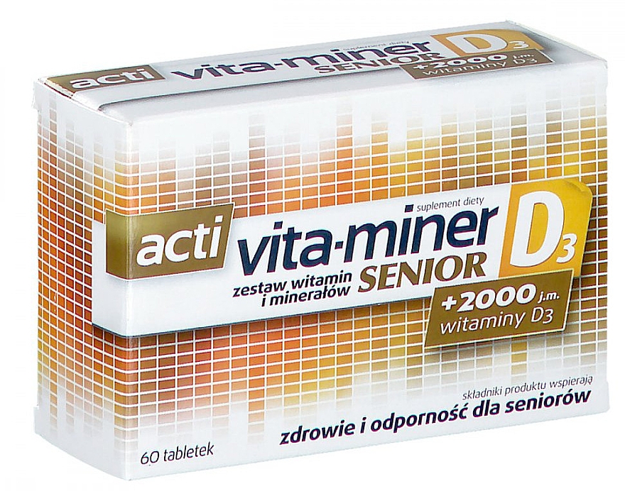 Suplement diety - Aflofarm Acti Vita-Miner Senior D3 Suplement Diety — Zdjęcie N1