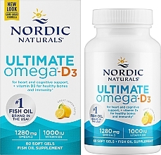 Suplement diety Omega D3 - Nordic Naturals Ultimate Omega-D3 Lemon — Zdjęcie N2