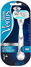 Maszynka do golenia z 1 wymiennym wkładem - Gillette Venus Platinum Extra Smooth — Zdjęcie N1