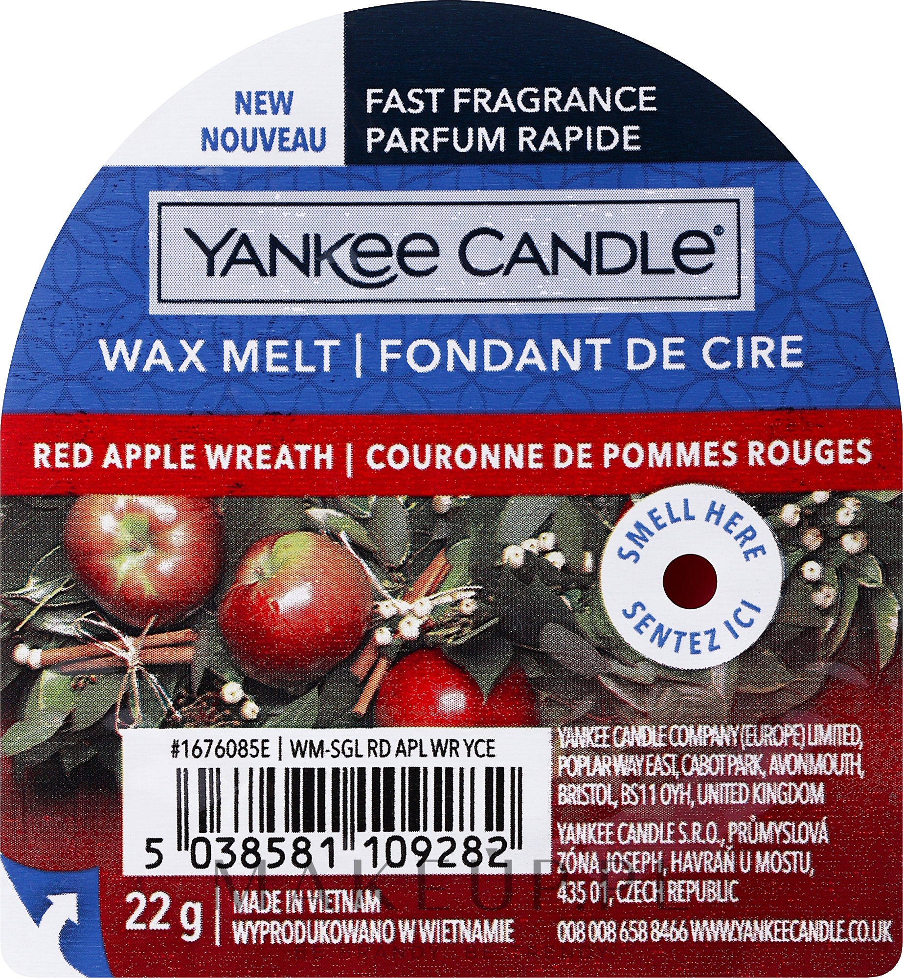 Wosk zapachowy - Yankee Candle Red Apple Wreath Tarts Wax Melts — Zdjęcie 22 g