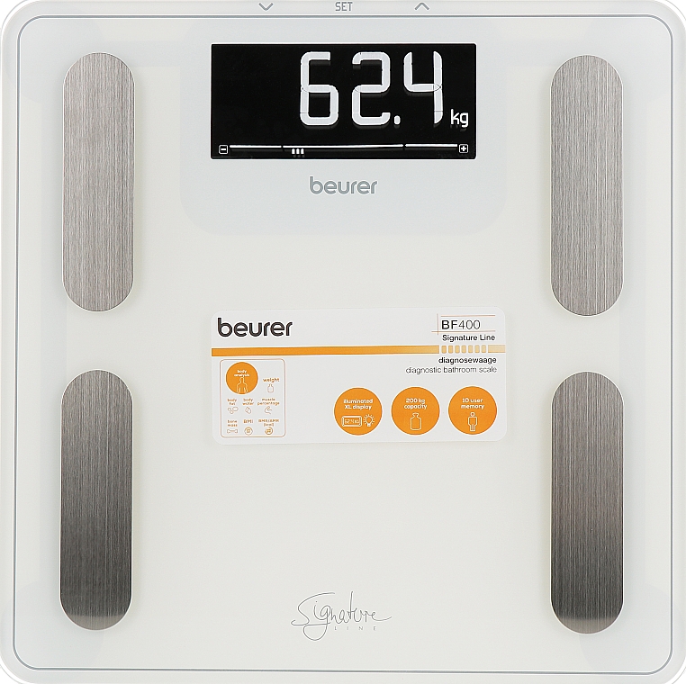Waga diagnostyczna biała - Beurer BF 400 Signature Line White — Zdjęcie N1