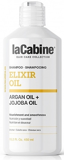 Odżywczy szampon do włosów suchych z olejkami arganowym i jojoba - La Cabine Elixir Oil Shampoo Argan Oil + Jojoba Oil — Zdjęcie N1