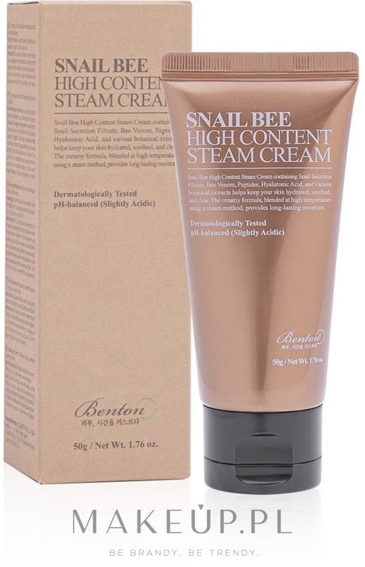 Parowy krem ze śluzem ślimaka i jadem pszczoły - Benton Snail Bee High Content Steam Cream — Zdjęcie 50 g