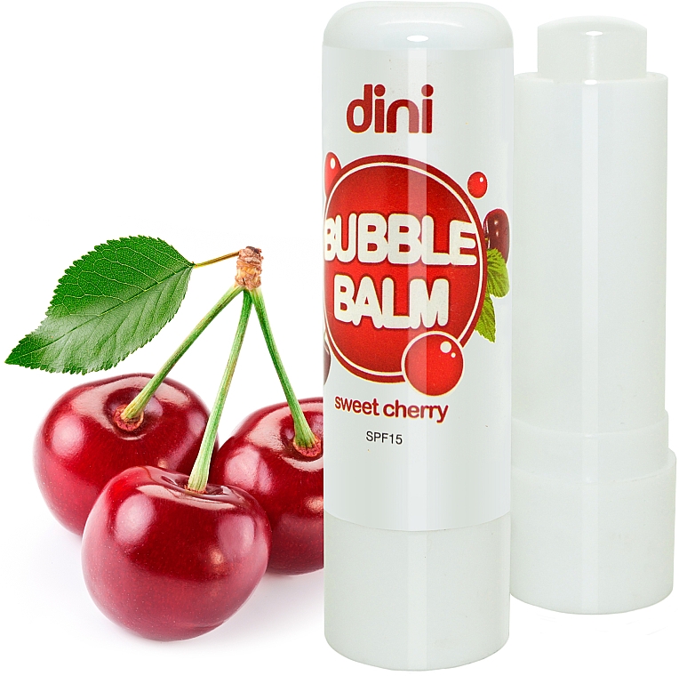 Pomadka do ust Słodka wiśnia - Dini Bubble Balm Sweet Cherry SPF 15 — Zdjęcie N1
