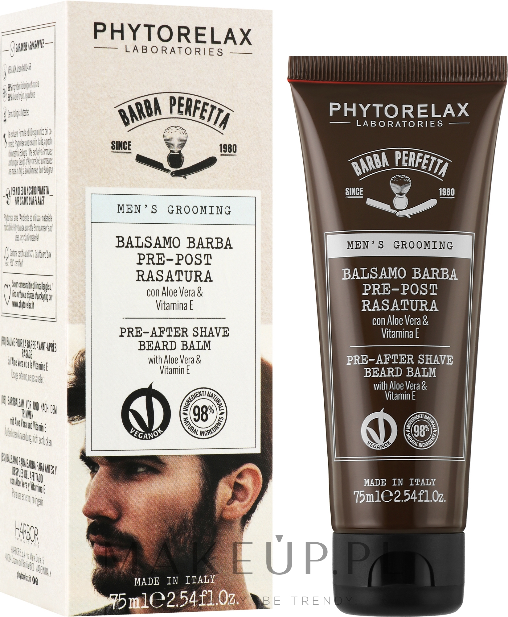 Balsam przed goleniem i po nim - Phytorelax Laboratories Perfect Man Perfect Beard Treatment — Zdjęcie 75 ml