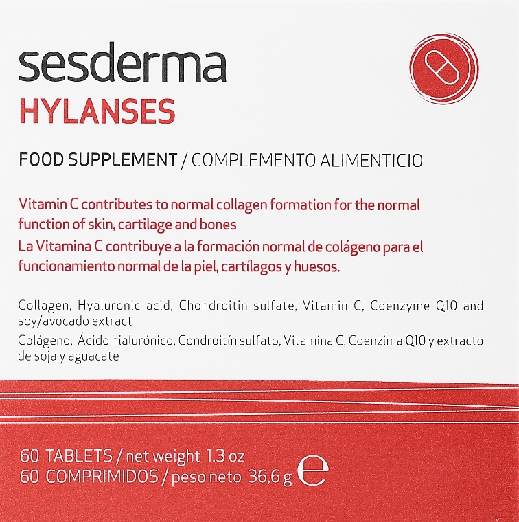 Suplement diety Hylanses - Sesderma Laboratories Hylanses Food Supplement — Zdjęcie N1