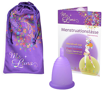 Kubeczek menstruacyjny, rozmiar S, fioletowy - MeLuna Classic Menstrual Cup Stem — Zdjęcie N1