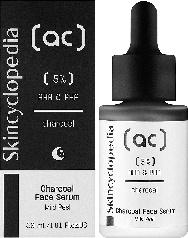 Serum do twarzy z 5% kompleksem AHA + PHA - Skincyclopedia Charcoal 5% AHA + PHA Complex — Zdjęcie N2