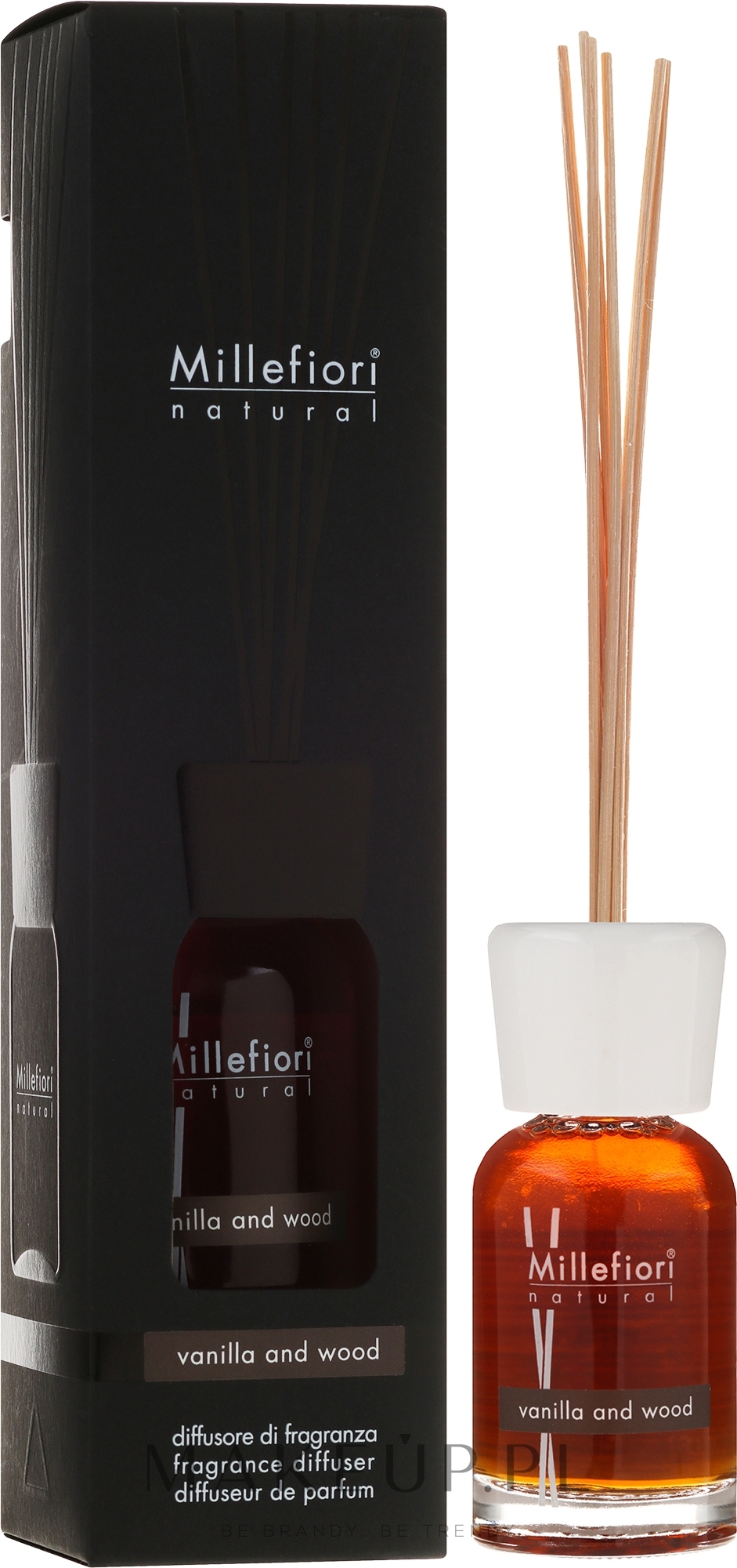 Dyfuzor zapachowy Wanilia i drewno - Millefiori Milano Natural Diffuser Vanilla & Wood  — Zdjęcie 500 ml