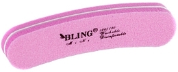 Minipilnik do paznokci Banan, 100/180, 9 cm, różowy - Bling — Zdjęcie N1