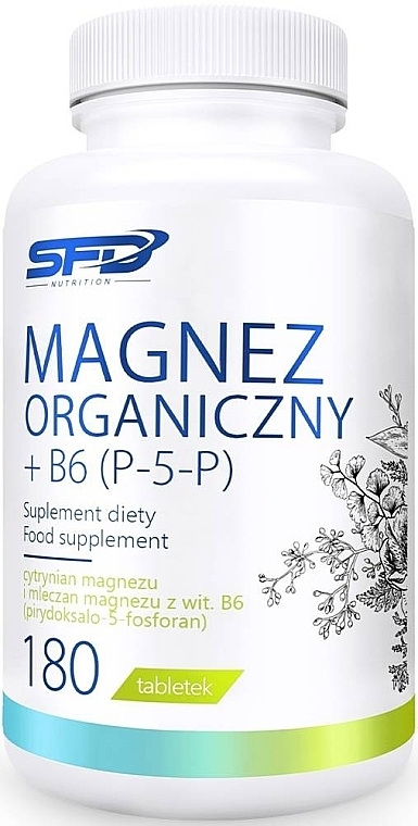 Suplement diety Organiczny magnez + B6 P-5-P - SFD Nutrition Magnez Organiczny + B6 P-5-P — Zdjęcie N1