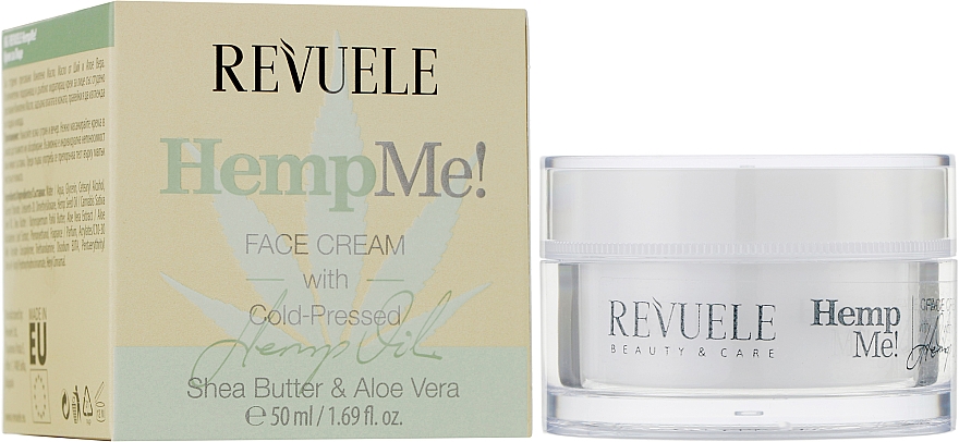 Probiotyczny krem do twarzy - Revuele Hemp Me! Face Cream With Cold Pressed — Zdjęcie N2