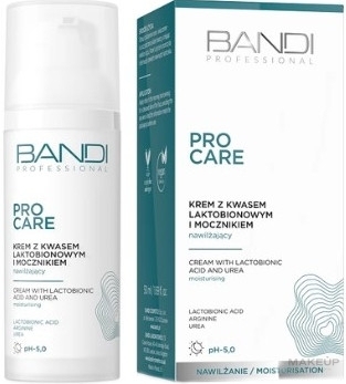 Krem do twarzy z kwasem laktobionowym i mocznikowym - Bandi Professional Pro Care Lactobionic Acid And Urea Face Cream — Zdjęcie 50 ml