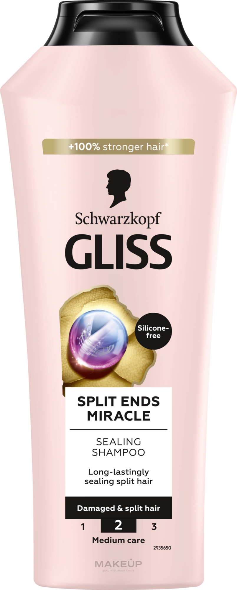 Szampon spajający do włosów zniszczonych z rozdwojonymi końcówkami - Gliss Split Ends Miracle Sealing Shampoo — Zdjęcie 400 ml