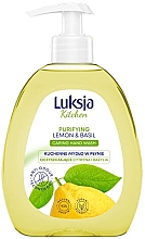 Mydło w płynie Cytryna i bazylia - Luksja Kitchen Purifying Lemon & Basil Caring Hand Wash — Zdjęcie N1