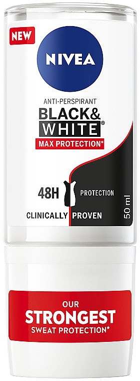 Antyperspirant w kulce - NIVEA Black & White Max Pro 48H Antiperspirant Roll-On — Zdjęcie N1