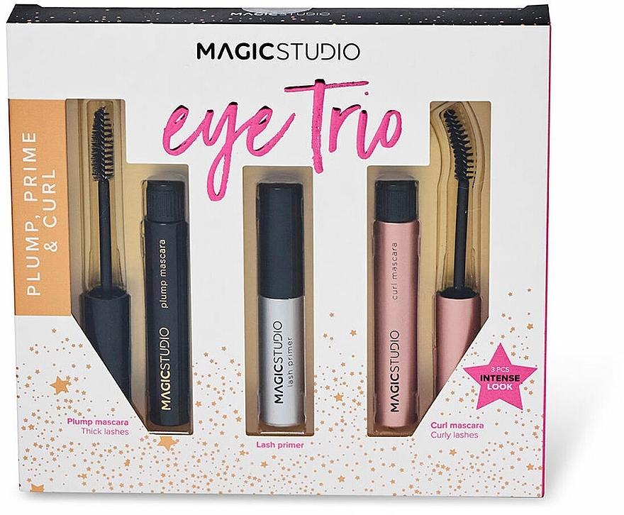 Zestaw (primer/mascara 12 ml + mascara 2 x 12 ml) - Magic Studio Eye Trio — Zdjęcie N1